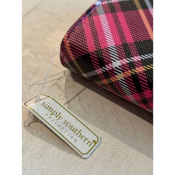 Simply Southern Pink Plaid “Oh Deer” Wallet NWT - Picture 4 of 5